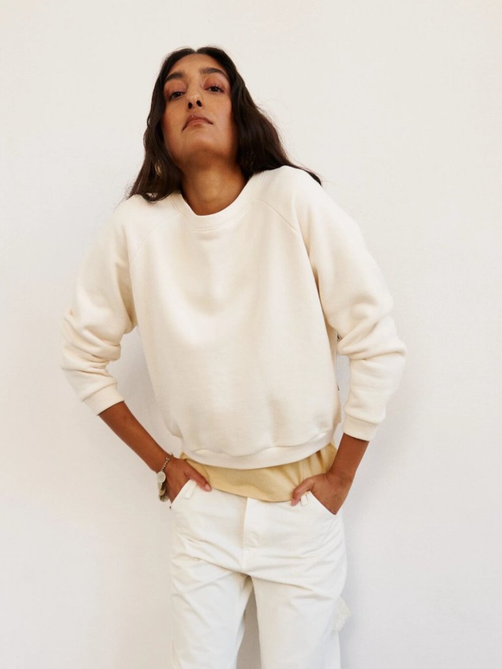Jamie Haller The Daily Sweatshirt in Ecru XL